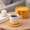il_fullxfull.7672207055_np3b.jpg Golden Coaster & Holder Crochet Pattern | Beginner Friendly | 10 Coasters | PDF Download