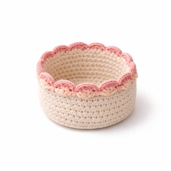 Crochet Basket Pattern PDF | Scalloped Edge | Instant Download