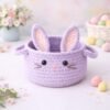 il_fullxfull.7685763066_o5fq.jpg Bunny Basket Crochet Pattern PDF, Amigurumi Rabbit Storage, Baby Nursery Decor, Beginner Crochet