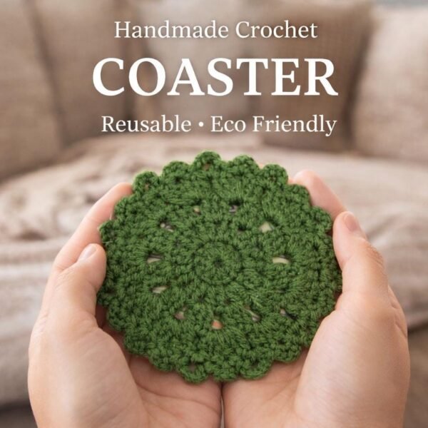 Mandala Coaster Crochet Pattern PDF, Beginner Crochet Coaster, Easy Crochet Pattern, Modern Home Decor, Instant Download