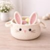 il_fullxfull.7733705789_81na.jpg Bunny Basket Crochet Pattern PDF, Amigurumi Rabbit Storage, Baby Nursery Decor, Beginner Crochet