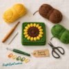il_fullxfull.7821040154_kipm.jpg Sunflower Crochet Granny Square Pattern | Beginner Blanket Motif (PDF Download)
