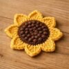 il_fullxfull.7830486302_q7p2.jpg Crochet Sunflower Coaster Pattern PDF, Flower Coaster Tutorial Difficulty: Easy / Intermediate