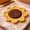 il_fullxfull.7830487084_syaq.jpg Crochet Sunflower Coaster Pattern PDF, Flower Coaster Tutorial Difficulty: Easy / Intermediate