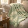One Skein Crochet Blanket Pattern | Beginner Friendly  | Easy Baby Pattern | Modern Throw PDF