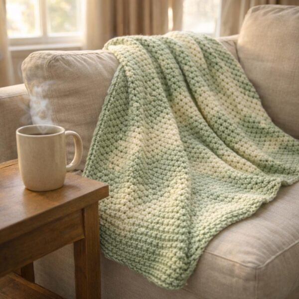One Skein Crochet Blanket Pattern | Beginner Friendly  | Easy Baby Pattern | Modern Throw PDF