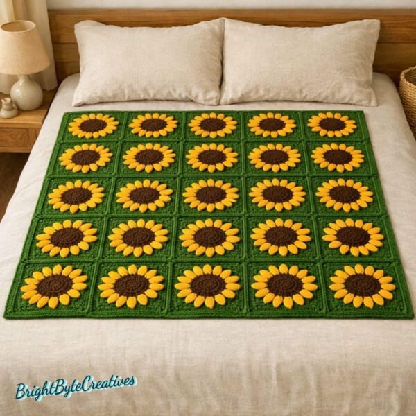 il_fullxfull.7868988923_mjjb.jpg Sunflower Crochet Granny Square Pattern | Beginner Blanket Motif (PDF Download)