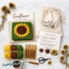 il_fullxfull.7868988931_3pkf.jpg Sunflower Crochet Granny Square Pattern | Beginner Blanket Motif (PDF Download)