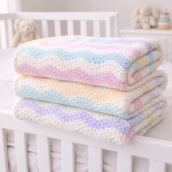 il_fullxfull.7873501975_nuxk.jpg Chevron Pastel Baby Blanket Crochet Pattern | Easy Ripple Blanket | Beginner Friendly | Step-by-Step PDF