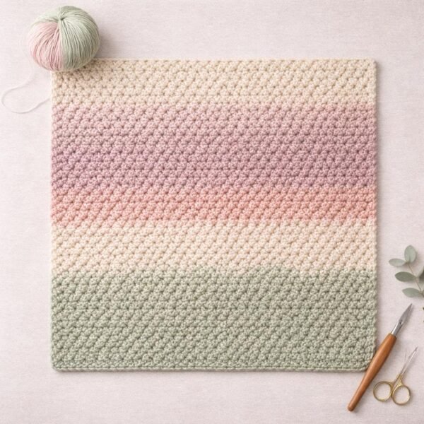 One Skein Crochet Blanket Pattern | Beginner Friendly  | Easy Baby Pattern | Modern Throw PDF