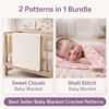 il_fullxfull.7913997934_31dw.jpg 2 Crochet Baby Blanket Patterns Bundle | Beginner Friendly | Shell Stitch + one skein | PDF Download