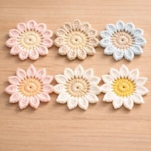 Crochet Flower Coaster Pattern, Daisy Coaster, 2 Petal Styles (PDF)
