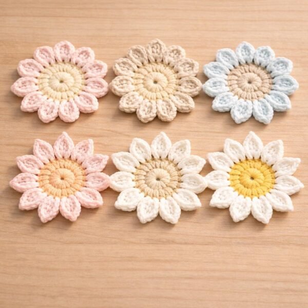 il_fullxfull.7917900640_qtch.jpg Crochet Flower Coaster Pattern, Daisy Coaster, 2 Petal Styles (PDF)