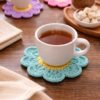 Crochet Flower Coaster Pattern, Beginner 8-Petal Daisy Mug Rug Digital Download