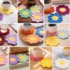 Crochet Flower Coaster Pattern, Beginner 8-Petal Daisy Mug Rug Digital Download