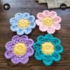il_fullxfull.7927810178_qx41.jpg Crochet Flower Coaster Pattern PDF | Easy Daisy Mug Rug | Beginner Friendly | Instant Download