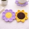Flower & Sunflower Coaster Crochet Pattern Bundle, 2-in-1 PDF, Beginner Friendly, Instant Download