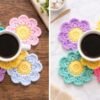 Easy Flower Coaster Crochet Pattern PDF | Beginner Daisy Coaster | Instant Download