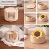 2 in 1 Crochet Coaster Pattern Bundle PDF | Minimal + Sunflower | Beginner Friendly DIY