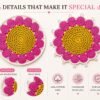 Crochet Flower Coaster Pattern | 2 Edge Options (Simple Round + Picot Edge) | Beginner Friendly  | PDF