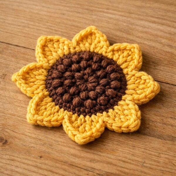 Flower & Sunflower Coaster Crochet Pattern Bundle, 2-in-1 PDF, Beginner Friendly, Instant Download