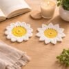 Crochet Flower Coaster Pattern, Daisy Coaster, 2 Petal Styles (PDF)