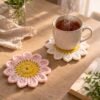 Crochet Flower Coaster Pattern, Daisy Coaster, 2 Petal Styles (PDF)