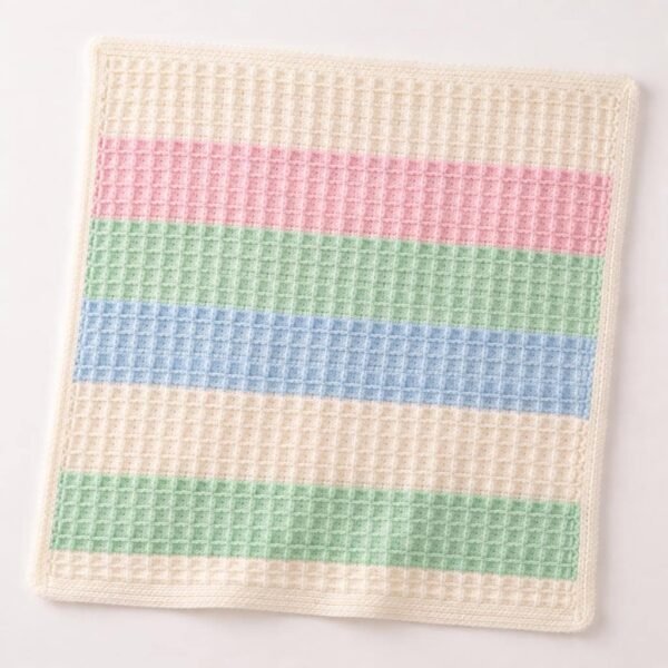 Waffle Stitch Baby Blanket Crochet Pattern, Multi Color, Easy Textured, Beginner Friendly  PDF