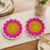 Crochet Flower Coaster Pattern | 2 Edge Options (Simple Round + Picot Edge) | Beginner Friendly  | PDF