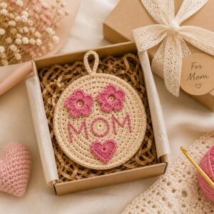 Beginner Crochet Mom Decor Pattern | Floral Wall Hanging (PDF Download)