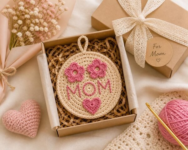Beginner Crochet Mom Decor Pattern | Floral Wall Hanging (PDF Download)