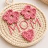 Beginner Crochet Mom Decor Pattern | Floral Wall Hanging (PDF Download)