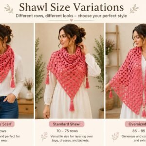 Easy Breeze Crochet Shawl Pattern | Beginner C2C Triangle Wrap | Instant Download PDF