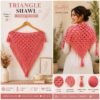 Easy Breeze Crochet Shawl Pattern | Beginner C2C Triangle Wrap | Instant Download PDF