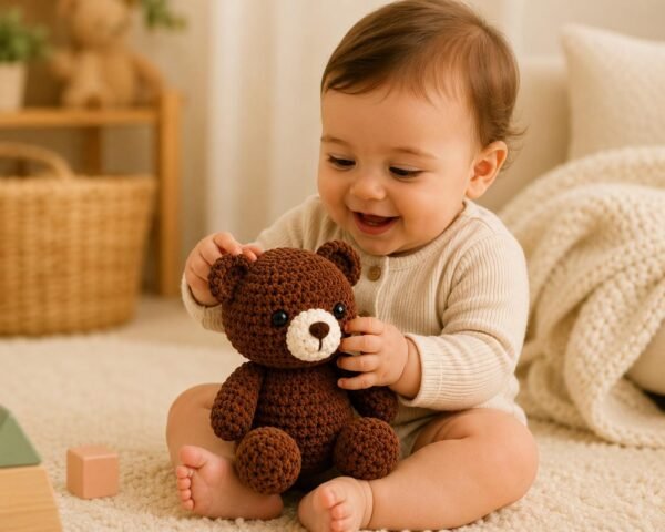 Mini Velvet Bear Crochet Pattern | Easy Amigurumi Teddy PDF (Digital Download)
