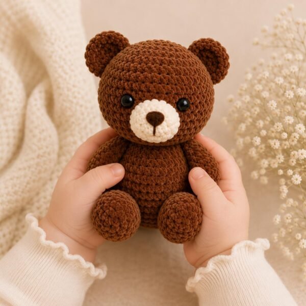 Mini Velvet Bear Crochet Pattern | Easy Amigurumi Teddy PDF (Digital Download)
