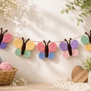 Butterfly Appliqué Crochet Pattern PDF | Beginner Keychain Bag Charm Pattern