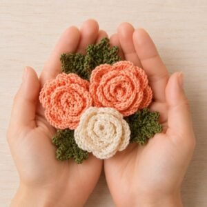 il_fullxfull.8033188678_77gs.jpg Crochet Rose Flower Pattern PDF | Beginner Friendly | Rose Decoration | Instant Download