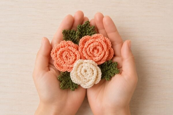 il_fullxfull.8033188678_77gs.jpg Crochet Rose Flower Pattern PDF | Beginner Friendly | Rose Decoration | Instant Download
