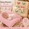 Crochet Baby Blanket Pattern Bundle | Butterfly Garden + Sweet Clouds | PDF