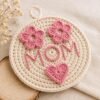 Beginner Crochet Mom Decor Pattern | Floral Wall Hanging (PDF Download)