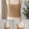 il_fullxfull.8041373690_n8he.jpg Crochet Top Pattern | Summer Breeze | Easy Crossed Stitch | DK Cotton | Sizes XS to XL