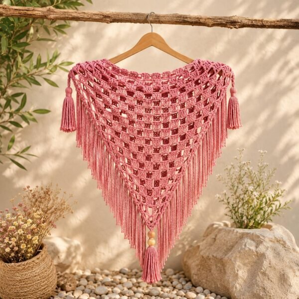 Easy Breeze Crochet Shawl Pattern | Beginner C2C Triangle Wrap | Instant Download PDF