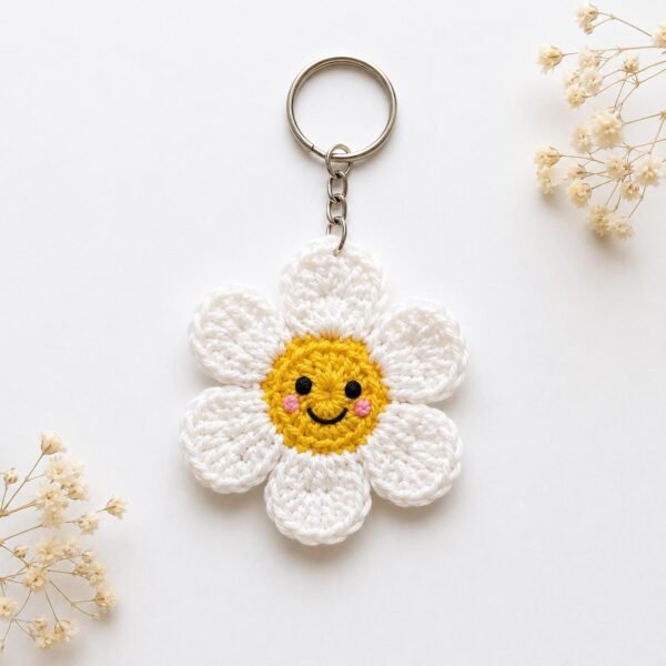 il_fullxfull.8048554563_nggs.jpg Smiley Flower Crochet Pattern PDF | Daisy Keychain Tutorial