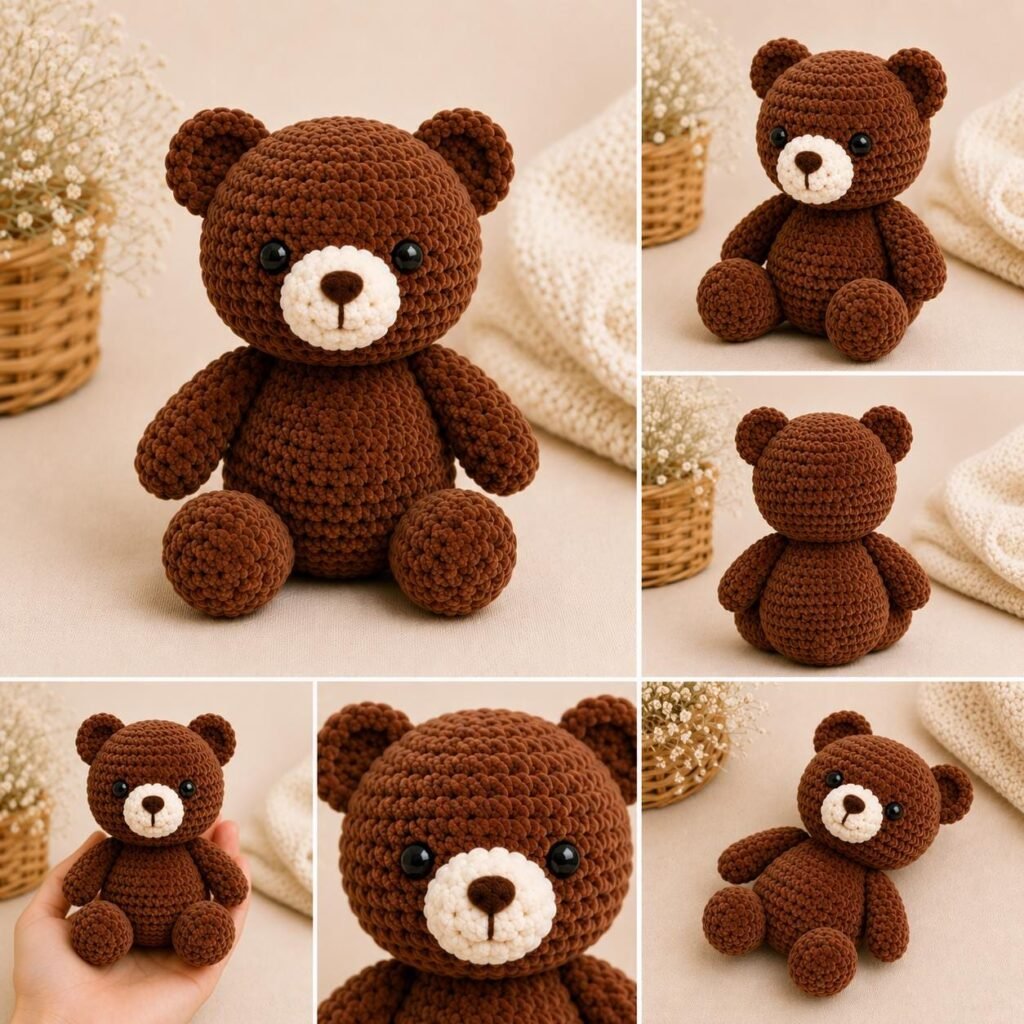Mini Velvet Bear Crochet Pattern | Easy Amigurumi Teddy PDF (Digital Download)