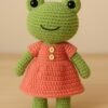 il_fullxfull.8077286467_514v.jpg Crochet Frog Doll Pattern | Amigurumi in Dress PDF Tutorial Digital Download