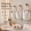 il_fullxfull.8077744168_6v9z.jpg Crochet Hanging Basket Pattern Set, 3 Sizes, Farmhouse Decor (PDF Download)