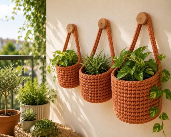 il_fullxfull.8077744260_7u00.jpg Crochet Hanging Basket Pattern Set, 3 Sizes, Farmhouse Decor (PDF Download)
