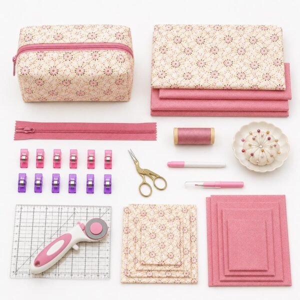 Makeup Bag Sewing Pattern PDF Bundle, Zipper Pouch Pattern, Cosmetic Bag Sewing Pattern, 5 Sizes, DIY Sewing