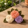 il_fullxfull.8081102047_jxxr.jpg Crochet Rose Flower Pattern PDF | Beginner Friendly | Rose Decoration | Instant Download